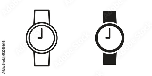 Watch icon suitable vector symbol for graphic design, logo, web site, social media