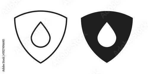 Waterproof icon suitable vector symbol for graphic design, logo, web site, social media