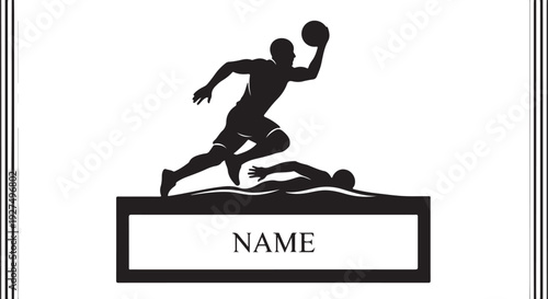 Dynamic sports name wall art design perfect for kids’ rooms, teen bedrooms, game rooms, and personalized sports decor.