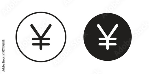 Yen icon suitable vector symbol for graphic design, logo, web site, social media