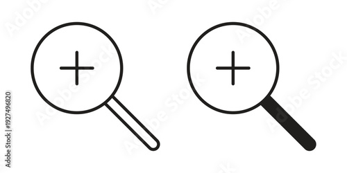 Zoom in icon suitable vector symbol for graphic design, logo, web site, social media