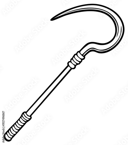 Stylized Ancient Egyptian Crook and Flail Symbol of Pharaoh's Authority and Leadership