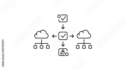 Cloud Computing Network Diagram with Task Management and User Access.