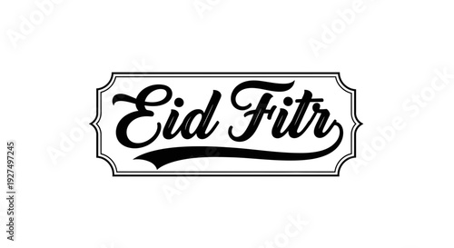 Eid Fitr Celebration Greeting Vector Graphic