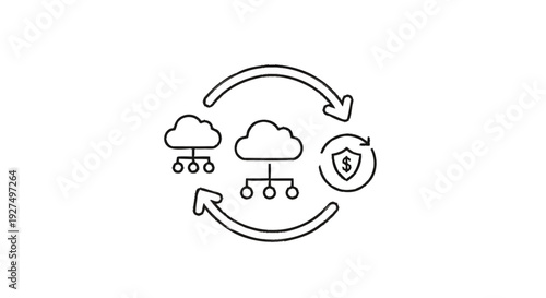 Cloud computing network security and financial transaction flow.