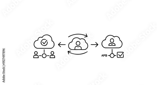 Cloud Computing Network Diagram with User Connections.