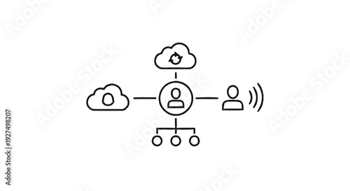 Cloud Computing Network Diagram with User Connections.