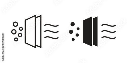 Filtration icon in black solid style. linear symbol.
