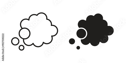 Foam icon in black solid style. linear symbol.