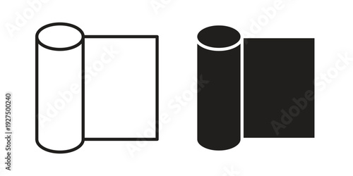 Foil icon in black solid style. linear symbol.
