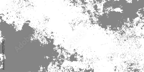 Abstract grunge vector illustration featuring a black ink splash texture and vintage floral paint splatters on a dirty paper design frame