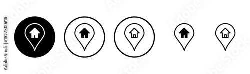 Address icon logo design. home location sign and symbol. pinpoint