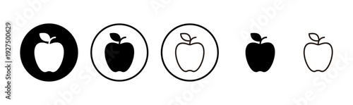 Apple icon logo design. Apple sign and symbols for web design.