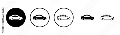 Car icon logo design. car sign and symbol. small sedan