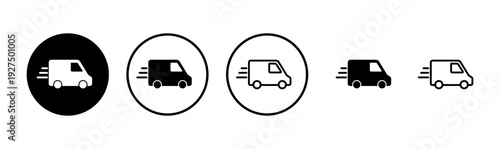 Delivery truck icon logo design. Delivery truck sign and symbol. Shipping fast delivery icon