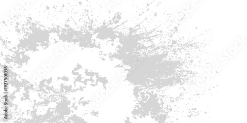 Vintage black ink splat pattern with a grungy floral border creates an abstract grunge design on a dirty paper texture illustration