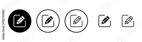 Edit icon logo design. edit document sign and symbol. edit text icon. pencil. sign up