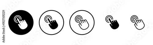 Hand click icon logo design. pointer sign and symbol. hand cursor icon