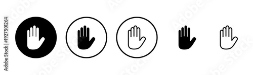Hand icon logo design. hand sign and symbol. palm