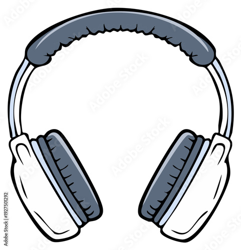 Cartoon Headphones for Music and Sound