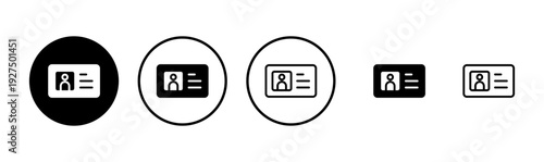 License icon logo design. ID card icon. driver license, staff identification card