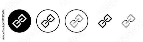 Link icon logo design. Hyperlink chain sign and symbol