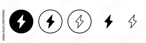 Lightning icon logo design. electric sign and symbol. power icon. energy sign