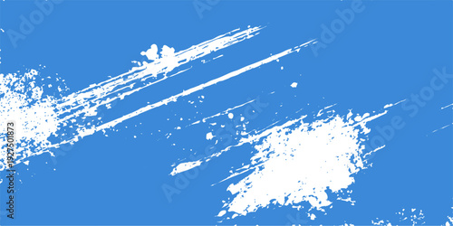 Vintage blue grunge background featuring an abstract winter design with icy textures, paint splashes, and snow patterns for a cold nature illustration