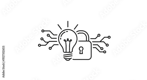 Minimalist yoga pose line art with sun, zen meditation geometric vector.