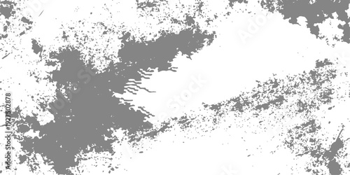 Vintage floral design featuring a dark grunge texture with black ink splatters and a dirty paint frame illustration on old paper wallpaper