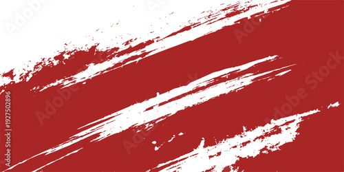 Grunge red blood splat vector illustration with ink splash and watercolor paint texture on a dirty snow backdrop for a Christmas card wallpaper design