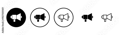 Megaphone icon logo design. Loudspeaker sign and symbol
