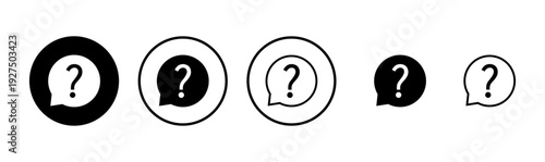 Question icon logo design. question mark sign and symbol