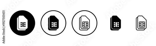 Sim card icon logo design. dual sim card sign and symbol