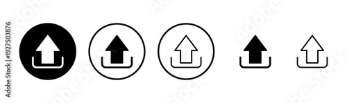 Upload icon logo design. load data sign and symbol