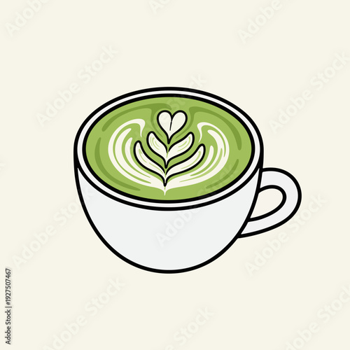 hot matcha latte