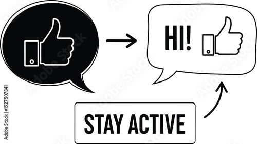 Social media engagement and interaction concept