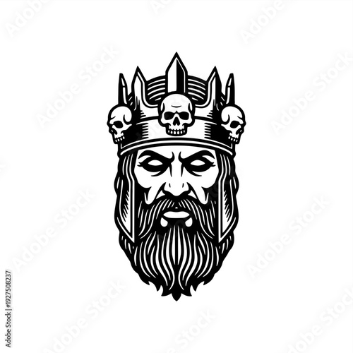 hades god greek simple  logo illustration
