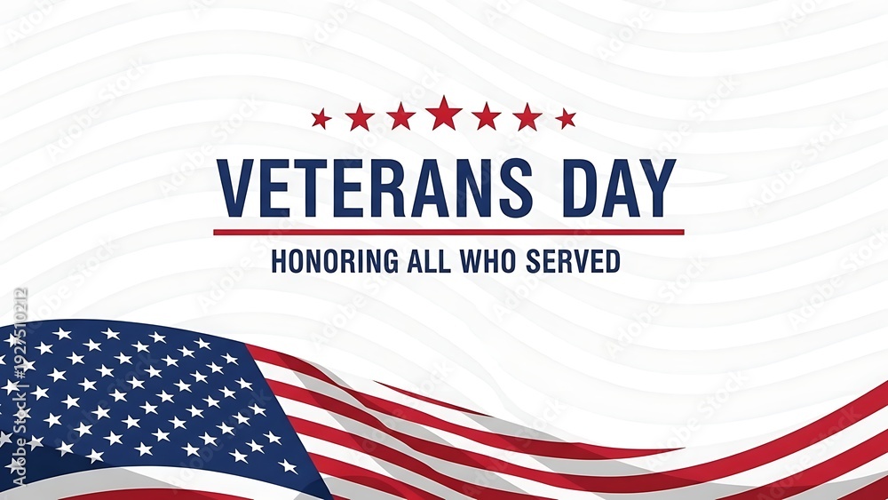 Obraz premium Veterans day celebration honoring american heroes