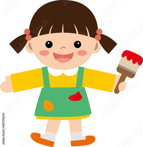 그림 그리는 여자아이