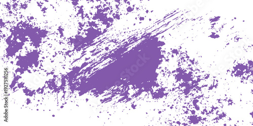 Artistic Brushstroke: A striking, purple brushstroke dramatically sweeps across a surface, punctuated by scattered paint splatters, evoking a sense of raw creativity and expressive power.
