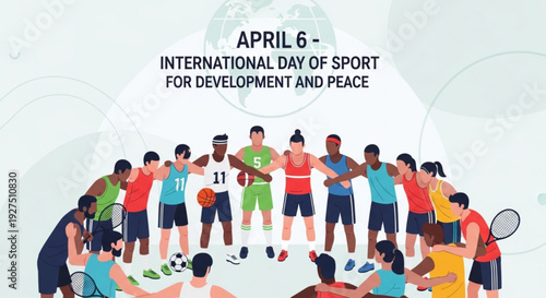 Diverse athletes join hands for international day of sport unity and peace april 6 celebrating global sportsmanship and development