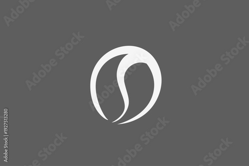 minimalist modern coffee beans logo 