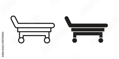 Stretcher icon in editable style. Vector icon graphics