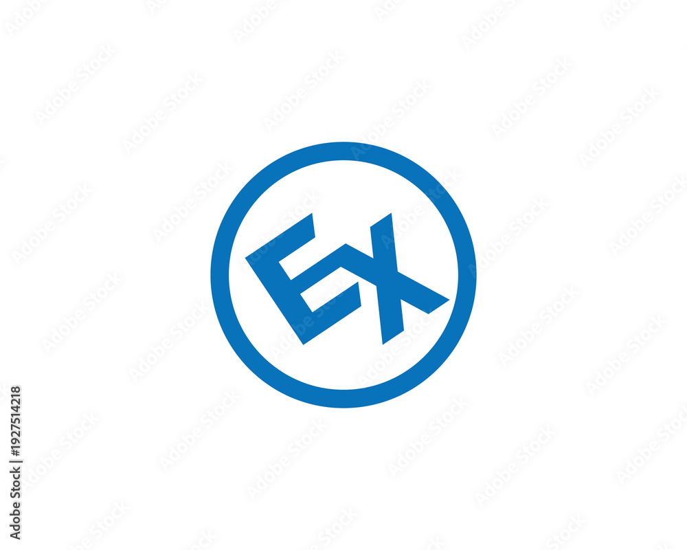 Obraz premium EX Logo Design. EX