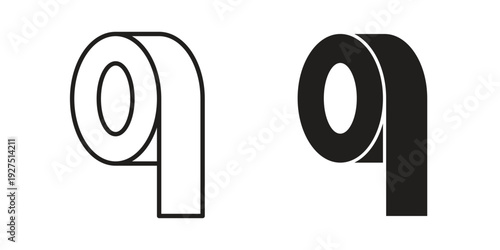 Tape icon in editable style. Vector icon graphics