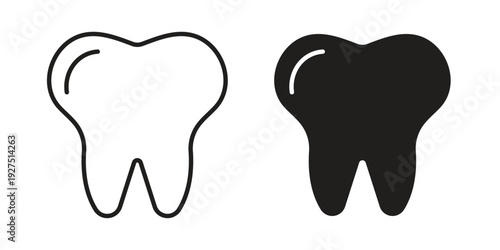 Teeth icon in editable style. Vector icon graphics
