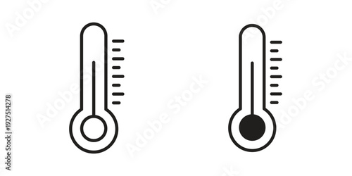Temperature icon in editable style. Vector icon graphics