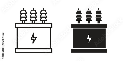 Transformer icon in editable style. Vector icon graphics