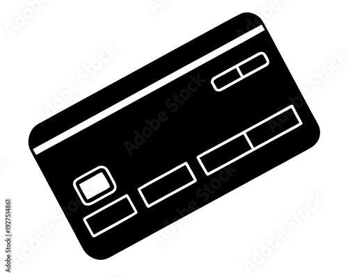 Credit Card icon silhouette vector illustration isolated on white background